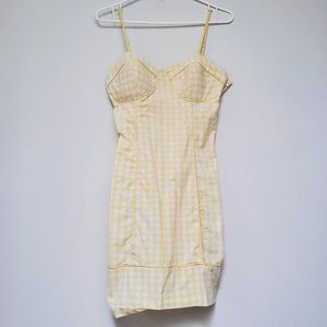 ISO In Search of: Guess Yellow Gingham Bustier Dress